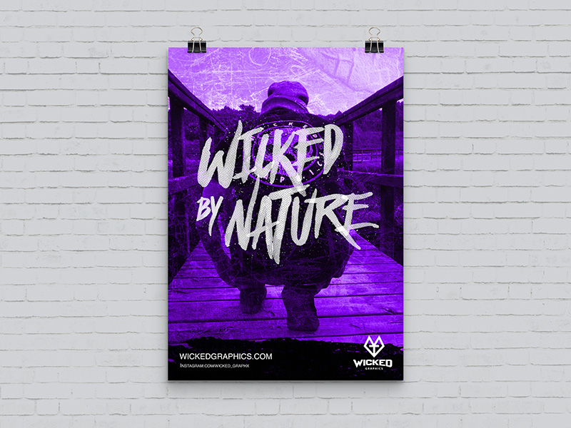mock up poster wicked